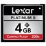 Lexar Media Platinum II - flash memory card - 4 GB - CompactFlash LCF4GBBSBNA200